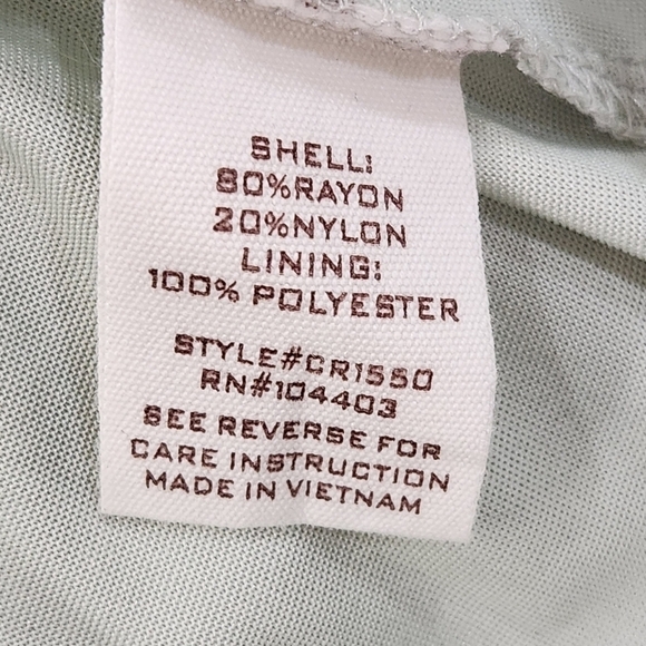 By The River Pleated Soft Mint Silver Striped Dress,US Women's Med (Listing As) - Picture 13 of 13